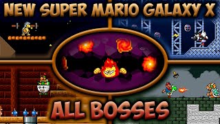 SMBX Episode • New Super Mario Galaxy X • All Bosses [upl. by Atiuqa]