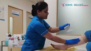 How to apply Double crepe bandage  varicose veins  Dr Narendranadh Meda  Vascular surgeon [upl. by Flin215]