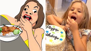 Diana and Dad Birthday Surprises and Sweets  funny Drawing Meme  Diana and Roma nastya artist [upl. by Oralia]