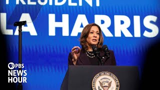 Harris courts key voting blocs as Trump shifts strategy following Bidens exit [upl. by Jarl]