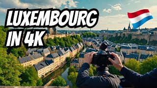 Luxembourg city Tour Capital of Luxembourg 4K HDR 60 fps [upl. by Amadeo]