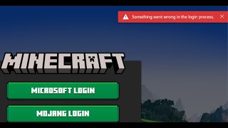 New Minecraft Launcher Fix Microsoft Login Not Working Error Something Went Wrong In Login Process [upl. by Esadnac]