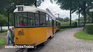 Trams at Arnhem Open Air Museum in the Netherlands [upl. by Candyce917]