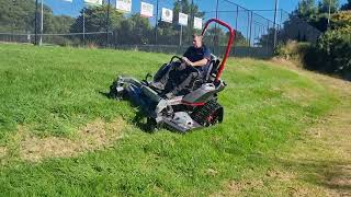 Altoz tracked zero turn mower going across 30 degree slope [upl. by Rossuck]