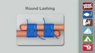 Round Lashing  How to Tie a Round Lashing [upl. by Rillings130]