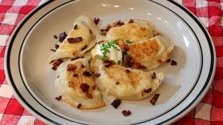 Cheater Pierogi  Potato amp Cheese Dumplings with Bacon and Onions [upl. by Dagny]