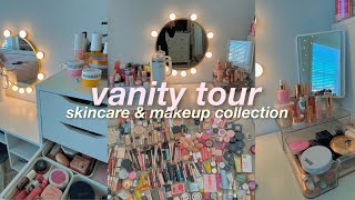 VANITY TOUR  updated makeup collection makeup storage [upl. by Lewison]