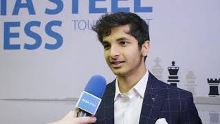 Tata Steel Chess  Interview  Vidit Santosh Gujrathi  Round 13 [upl. by Ainnek430]