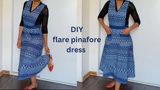 DIY flare pinafore dress  how to make a pinafore  Makoti dress  Makoti ware [upl. by Matheson449]