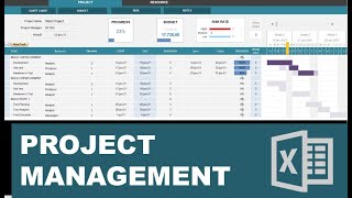 Project Management Template in Excel [upl. by Obmar95]