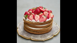 Vegan Pistachio Base amp Strawberry Cake Recipe [upl. by Niraj925]