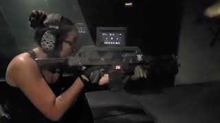 Aliens M41A Pulse Rifle live fire [upl. by Celle529]