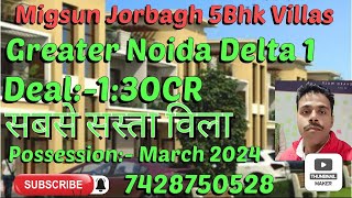 Actually Starting Migsun Jorbagh villas Greater Noida Delta1  villas realestate [upl. by Wappes984]