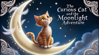 The curious cat and the moonlight adventure kids stories [upl. by Retsehc]