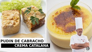 PUDIN de CABRACHO y CREMA CATALANA  Cocina Abierta de Karlos Arguiñano [upl. by Linnell]