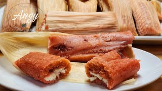 💥 Tamales de Fresa con Queso Crema Súper Esponjositos 💯  La Cocina de Angy [upl. by Nilhtac918]