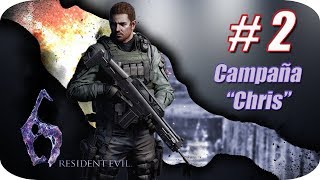 Resident Evil 6 HD Campaña Chris Gameplay Español  Capitulo 2  Secuestro de Rehenes [upl. by Awjan]