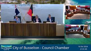 City of Busselton Ordinary Council Meeting 16 October 2024 [upl. by Ainat]