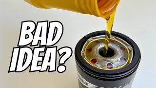 Does PreFILLING The Oil FILTER Cause Engine DAMAGE [upl. by Henghold98]