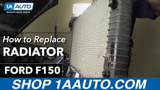 How To Replace Radiator 9704 Ford F150 [upl. by Minsat147]