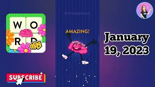 WordBrain Brainy’s New Year Event January 19 2024  All Parts Answers [upl. by Manvel]