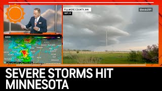 Severe Storms Tornado Warnings in Minnesota [upl. by Leighton801]