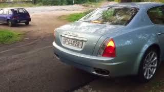 Maserati Quattroporte stock exhaust sound [upl. by Poyssick]