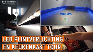 KEUKEN UPDATE 12  PHILIPS HUE LED PLINTVERLICHTING EN KEUKENKASTTOUR  VLOG 156 [upl. by Anaid222]