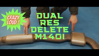 EPIC BMW M140 DUAL RES DELETE SOUND [upl. by Yoc]