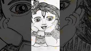 Hare Krishna hare rama😊❤️ jubinnautiyal music tseries bollywood drawing [upl. by Ahsiaa]