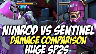 Nimrod Vs Sentinel Damage Comparison  CCP Review  Marvel Contest Of Champions [upl. by Aihpos520]