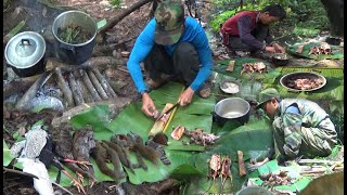 Hunting and Cooking Pheasant Birds and Squirrels In The Jungle  Yos hav zoov tua nas tua nraj [upl. by Oriel]