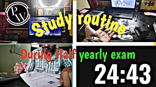 Study routine  in half yearly exam 📚priyanshu study vlogs A day in my life as 11 grader🌷 [upl. by Shig]