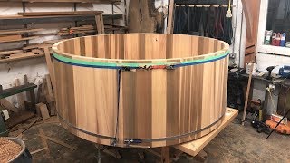 WOODWORKING MAKING A CEDAR HOT TUB Part 1 [upl. by Damal]