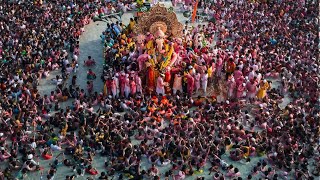 Lalbaug Cha Raja Visarjan at Girgaon Chowpatty 2023Never Experience Before😍Mumbai Ganpati Visarjan [upl. by Saphra]