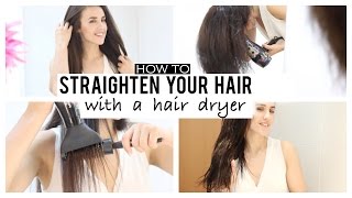 How to straighten your hair with hair dryer [upl. by Suhsoj]