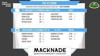 Faversham CC Saturday 1st XI v St Margaret’s Cosmopolitan CC 1st XI [upl. by Ramas]