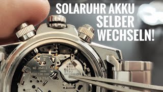 Anleitung Akkuwechsel bei Solaruhren  Zeiger justieren Seiko Citizen Epson Miyota Casio [upl. by Ecniv]