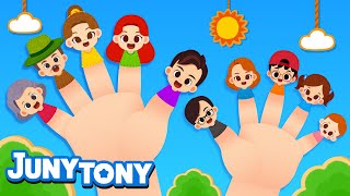 Gran Familia de Dedos  Miembros de la Familia  Canciones Infantiles  JunyTony en español [upl. by Nahor]