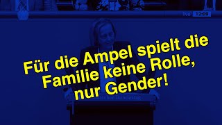 Beatrix von Storch quotFür die Ampel spielt die Familie keine Rolle nur Genderquot [upl. by Hterrag751]