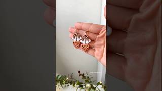 Icecream polymer clay earrings tutorial shortsviralvideodiy trendingpolymerclay [upl. by Petey]