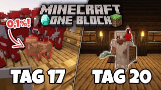 Ich habe 20 TAGE MINECRAFT ONE BLOCK gespielt und DAS ist passiert  01 BABY PILZKUH [upl. by Shari]