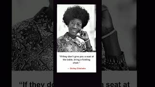 Shirley Chisholm motivationalquotes motivationalspeech motivation quotes reels [upl. by Lipps]