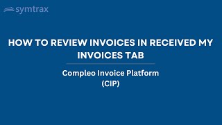 Review invoices in CIP [upl. by Shiau]