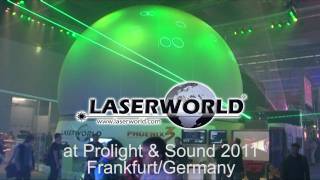 Laserworld booth at Prolight amp Sound 2011 in Frankfurt  Laser Dome [upl. by Aicilat758]