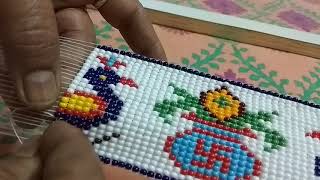 CALENDAR HOLDER PART 1  MAKING OF CALENDAR HOLDER USING TRADITIONAL GUJARATI BEADWORK [upl. by Notrem]