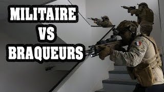 Militaire VS Braqueurs Full Pistolet 2022  CQB  Glock 17 Marui Airsoft  GS31 Toulouse France fr [upl. by Ehav]