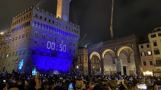 Firenze Capodanno 2023  countdown Piazza della Signoria [upl. by Relyhcs]