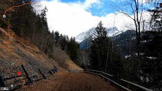 4K Skiing Gryon Running Out Of Snow Covered Piste Vaud Switzerland GoPro HERO9 GPS Telemetry [upl. by Hiroshi]