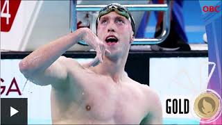 Wiffen makes history with Olympic 800m freestyle gold [upl. by Cohbert]